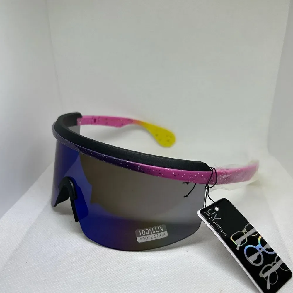 Shield Mirrored Unisex Shades Sunglasses